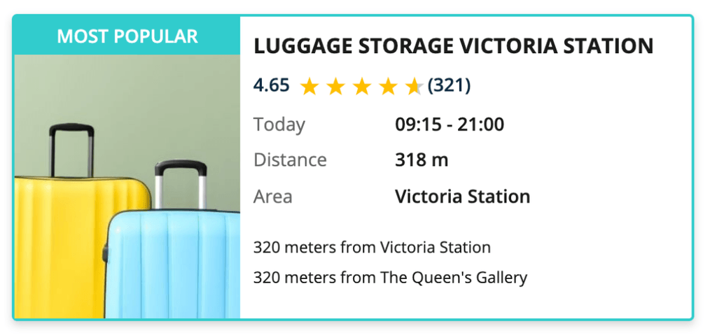 victoria station luggage prices